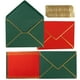 thumbnail image 1 of Paquete de 100 sobres navideños, tamaño A7, verde y rojo con borde dorado, 1 of 7