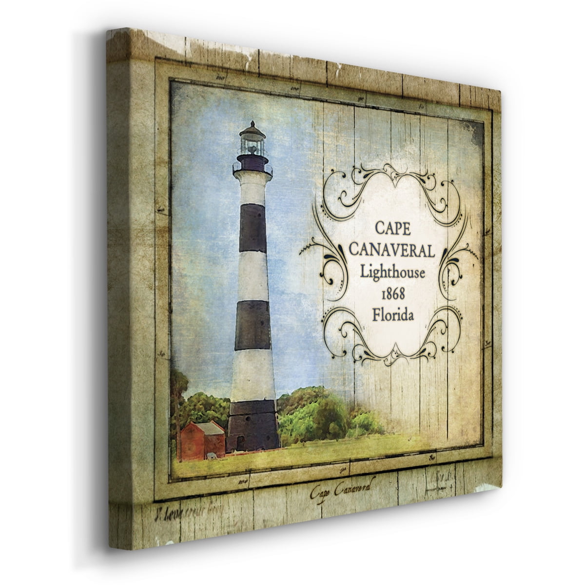 Wexford Home Florida Lighthouse II-Premium Gallery Wrapped Canvas, 32" x 32" - Ready to Hang
