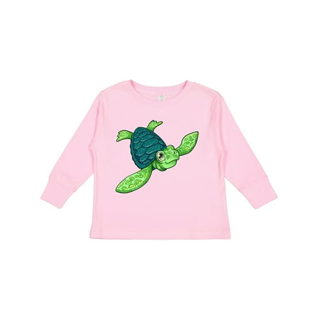 

Inktastic Sea Turtle with Swirls Boys or Girls Long Sleeve Toddler T-Shirt