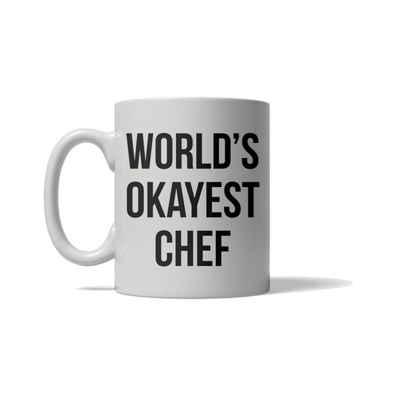 World's Okayest Chef Funny Drinking Mug Coffee Cup - 11oz