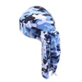 thumbnail image 2 of Yvsxxv Camouflage Print Silky Bandana, Polyester Stretch Head Wrap, Unisex Daily Hair Accessory, Blue, 1 Pc, 2 of 6