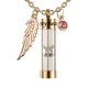 thumbnail image 1 of Hourglass Cremation Urn Necklace Angel Wing For Pet Husband Wife Gold---Product code 38725, 1 of 2