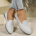 thumbnail image 4 of Silver Womens Casual Breathable Cloth Solid Color Flat Shoes Round Toe Slip On 2026 Spring Summer Lightweight Comfortable Daily Walk Soft, 4 of 9