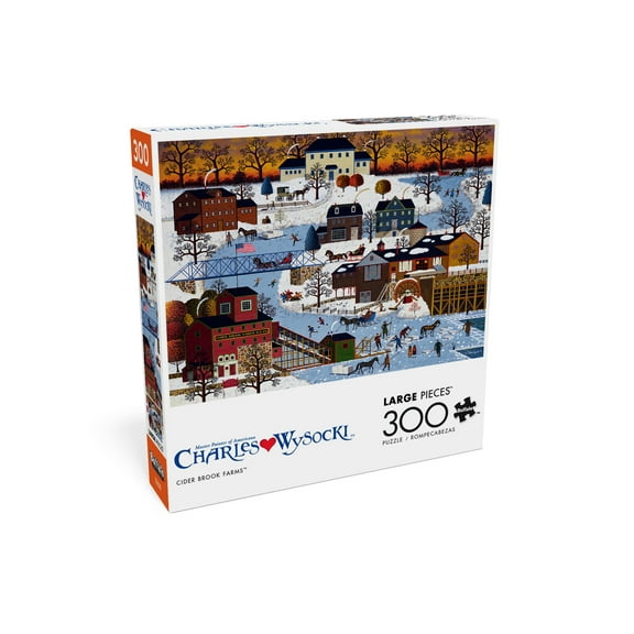 Buffalo Games Cider Brook Farms 300-Piece 21.25 x 15-Inch Interlocking Jigsaw Puzzle for Adults Ages 14