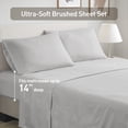 thumbnail image 4 of Regency Heights 5 Piece Stripe Comforter Set, Twin Size Bed in a Bag Bedding Set for Dorm Room, Comforter Bed Set with Flat Sheet and Fitted Sheet, Aqua/Grey, 4 of 7