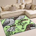 thumbnail image 2 of Green Background Bird 63''x48'' Plush Memory Foam Bath Mat, Soft, Absorbent, Non Slip, Durable, 2 of 7