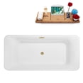 thumbnail image 2 of 63" Streamline N682BBR Soaking Freestanding Tub and Tray With Internal Drain in Brushed Brass, 2 of 8