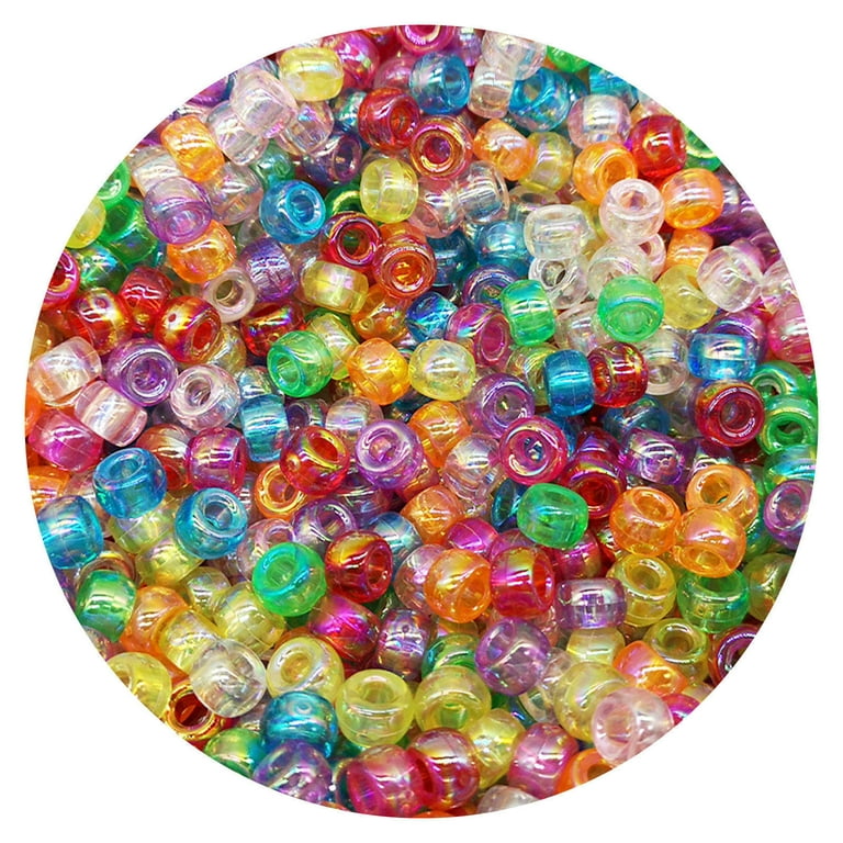 ZTTD Beads Glitter Beads Hair Beads Craft Beads Children's Multicolor Beads  DIY Beads Bracelet Beads Craft Beads A
