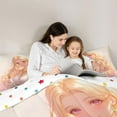 thumbnail image 4 of Feelyou Dreamy Anime Girl Bedding Comforter Set 7pcs, Japanese Gold King Bedding Sets, 4 of 8