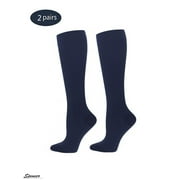 Spencer 2 Pairs Knee High Graduated Compression Socks 10-20mmHg for Men & Women Best For Running,Athletic,Medical and Travel "S-2XL"