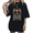 Black, variant on Art Nouveau Floral Graphic Tees Black S-5XL Boho Outfit Shirts Print Tshirt Tops