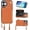 Brown, variant on Crossbody Wallet Case for iPhone 17, RFID Blocking Leather Purse Case with Card Holder, Protective Handbag Flip Cover with Zipper Wrist Strap Lanyard for Women 5G 6.3 Inch (Red)