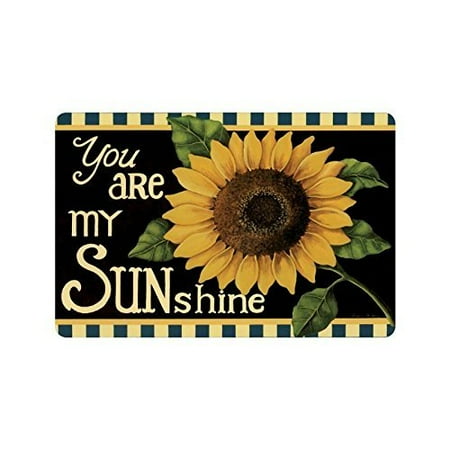 Winhome Sunflower Flower Floral You Are My Sunshine Doormat Floor
