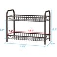 thumbnail image 7 of Auledio 2 Tier Metal Spice Rack Standing Spice Jars Organizer for Cupboard, Pantry Door (Bronze), 7 of 7