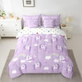 thumbnail image 2 of Castle Fairy Cute Animal Unicorn Bedding Comforter Set 7-Piece for Preppy Children Kids,Dreamy Princess King Bedding Sets,Kawaii Rainbow Ultra Soft Bed Sheets,Breathable Home Decor,Reversible, 2 of 8