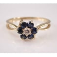thumbnail image 3 of 2 Ct Round Cut Simulated Blue Sapphire Engagement Ring In 14k Yellow Gold Plated, 3 of 5