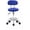 Blue, variant on FASCK Round Bar Stool with Lines Rotation Counter Adjustable Height, Modern Bar Stools 360° Swivel PU Leather Armless Bar Chair for Kitchen Dining Living Bistro Spa (Red, Round with line & Back)