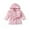 Pink B Style, variant on LYMAYTER ‌Kids Hooded Bathrobe Girls Flannel Dressing Gown Sleepwear Boys Spa Robe 1-7 Years