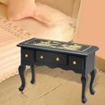 thumbnail image 2 of Mesa de madera de en miniatura con 3 cajones Muebles de escena de vida 1:12 Adornos, 2 of 4