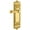 Polished Brass, variant on Grandeur Wingeo_Prv_234 Windsor Solid Brass Rose Right Handed Privacy Door Lever Set -