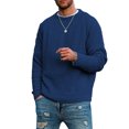 thumbnail image 1 of Suéter, Suéter Color Claro Casual Color Sólido Para Ir De Compras ANGGREK XL Azul, 1 of 5