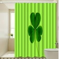 thumbnail image 4 of Waterproof Clover Shower Curtain Bathroom Decoration Polyester Curtain Bath Accessory Green 180x180cm, 4 of 5