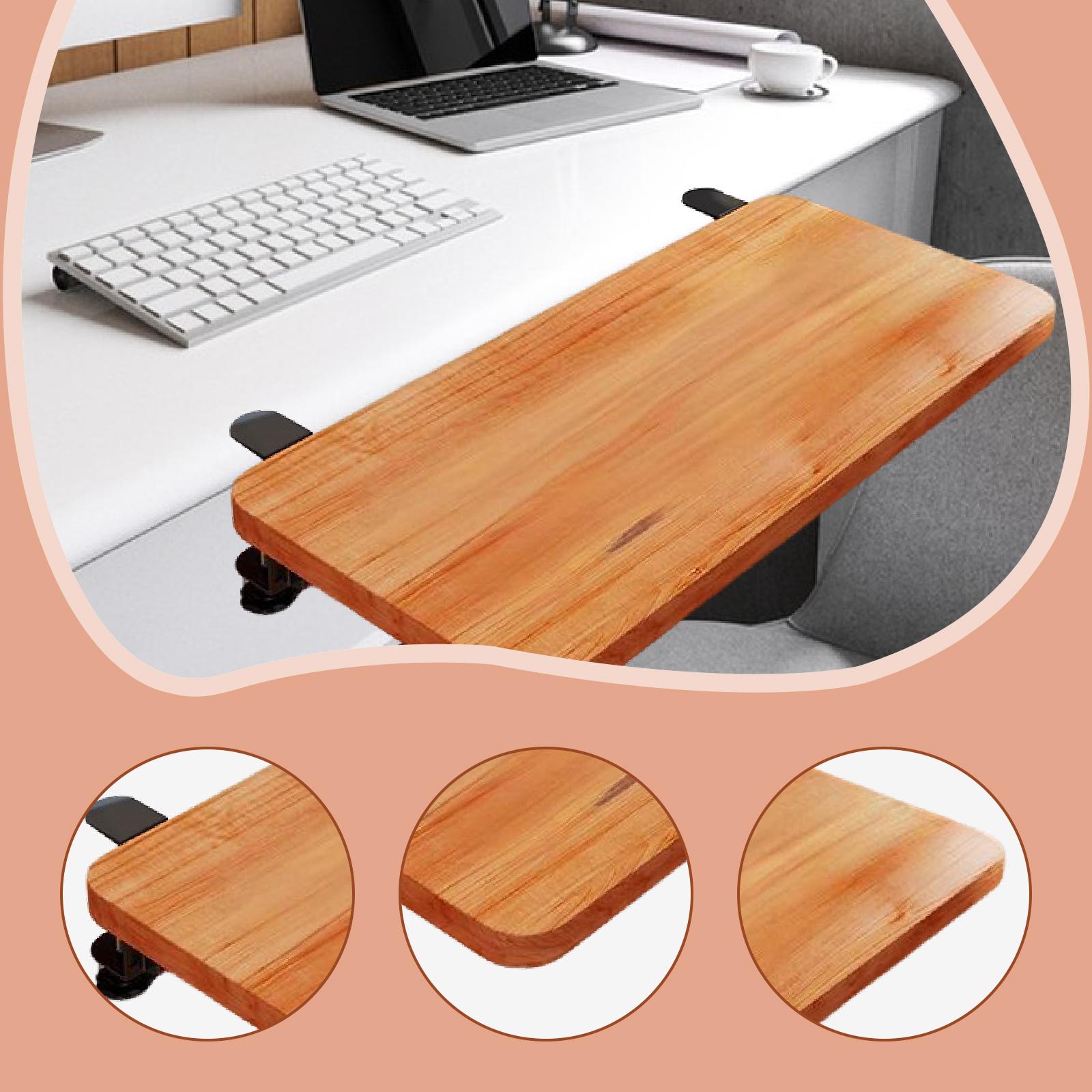 CoudarTitie Desk Extender Board Desk Extender Tray Adults Accessories Arm Rest Expansion Brown