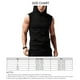 thumbnail image 3 of Camiseta sin mangas de entrenamiento para hombres,Camiseta sin mangas con capucha para hombres Camisas sin mangas para correr con capucha Camiseta sin mangas con capucha para hombres Resistente y resistente, 3 of 3