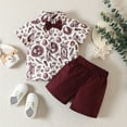 thumbnail image 2 of XXWXYD Baby Boy Easter Shirt Shorts Set 2 Pieces Bunny Carrot Print Short Sleeve Button Down Gentleman Outfit Toddler Spring Clothing Apparel, 2 of 8