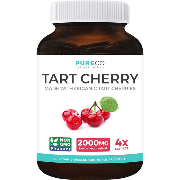 Pure Co Organic Tart Cherry 41 Extract 2000mg Herbal Equivalent in
