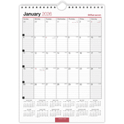 Office Depot Brand Monthly Wall Calendar, 8" x 11", White, January 2026 to December 2026, OD30132826