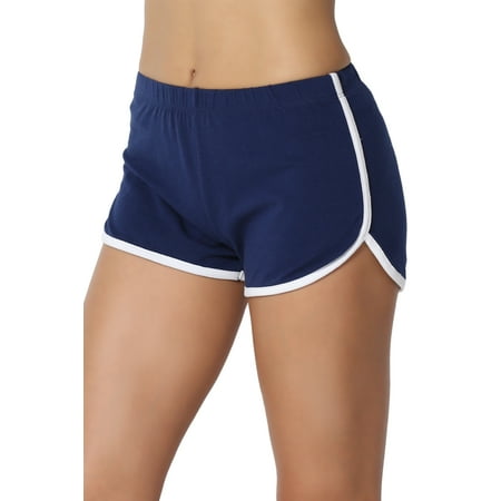 - TheMogan Junior's Lightweight Cotton Jersey Runner Shorts with Contrast Dolphin Hem