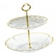 thumbnail image 5 of Soporte para Cupcakes, Bandeja para Servir Aperitivos Y Frutas, Plato para Servir, Centro de Mesa, Soporte para Postres, Centros de Mesa para Fiesta D 2 niveles blanco, 5 of 9