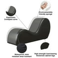 thumbnail image 2 of SCUQI Yoga Chair Curved Yoga Chaise Lounge Yoga Sofa Indoor Small Lounge Chair for Adults Stretching Exercising Relaxing Living Room Apartment Office (Black), 2 of 6