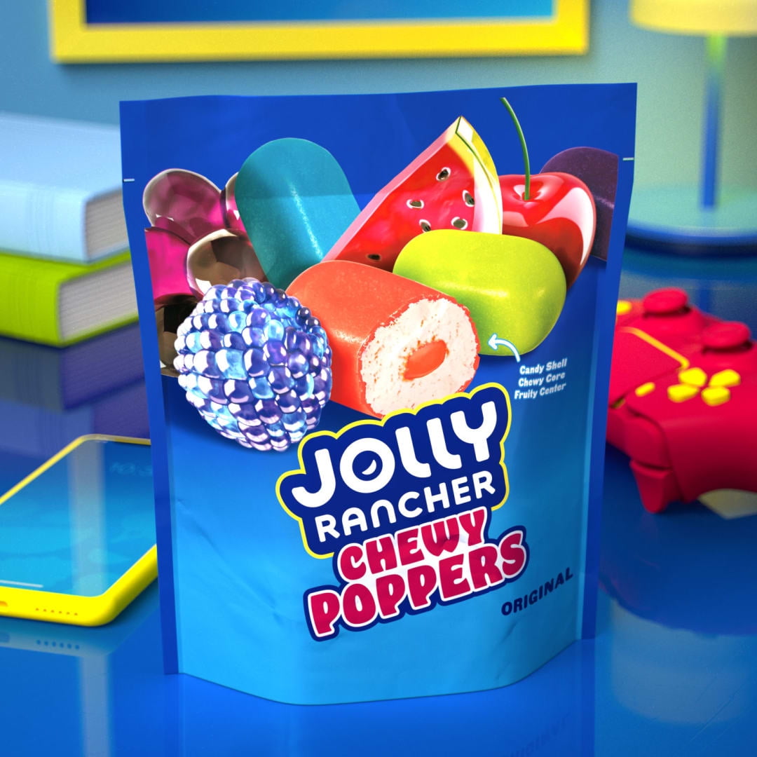 JOLLY RANCHER Chewy Poppers Original Fruit Flavored Candy Bag, 12 oz