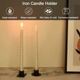 thumbnail image 5 of Uxcell Black Candlestick Holder Metal Square Candle Stand Centerpieces Decoration 4 Pack, 5 of 6