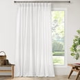 thumbnail image 3 of ASWZXCFGV Sage Green Linen Sheer Curtains 96 Inches Long Memory Shape Trained Pleated Curtain for Living Room with Hooks Rings Back Tab Pinch Pleat Drapes 96 Inch Length for Boho Bedroom, 3 of 8