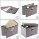 thumbnail image 3 of cajas organizadoras con tapa，Dos cajas Contenedores de almacenamiento plegables Cubos Cajas con tapa - Caja de almacenamiento Cubo Cesta Organizador de armario con asas para armario Dormitorio, 3 of 5