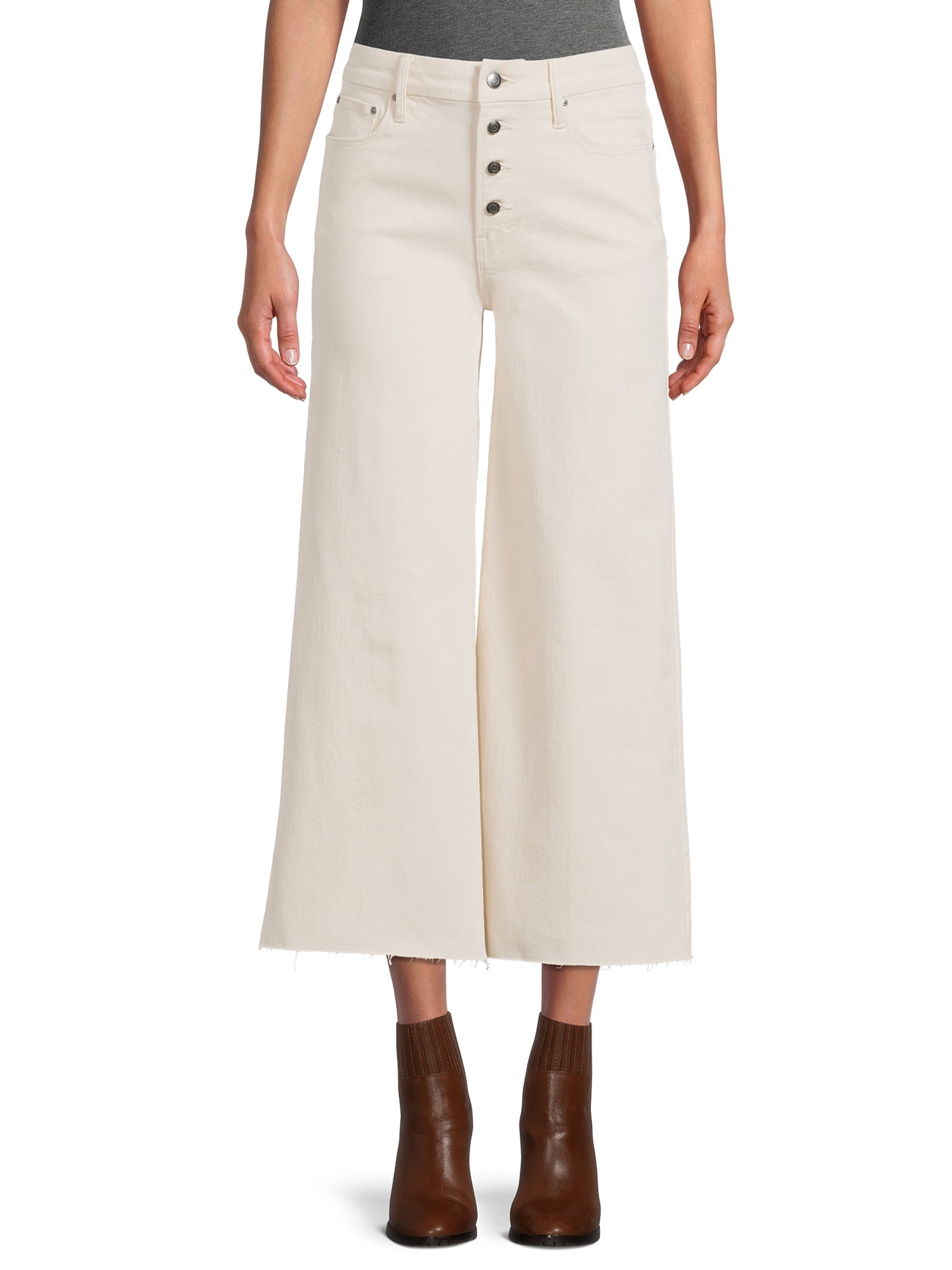 Tru Women's Wide Leg Crop Jeans 