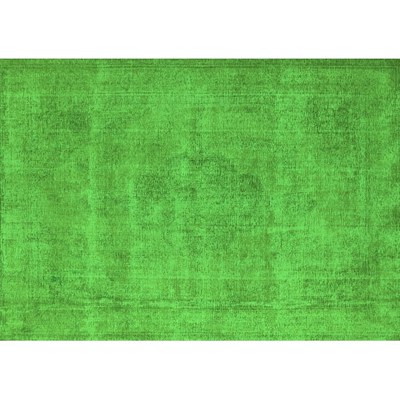 Ahgly Company Indoor Rectangle Oriental Green Industrial Area Rugs, 3' x 5'