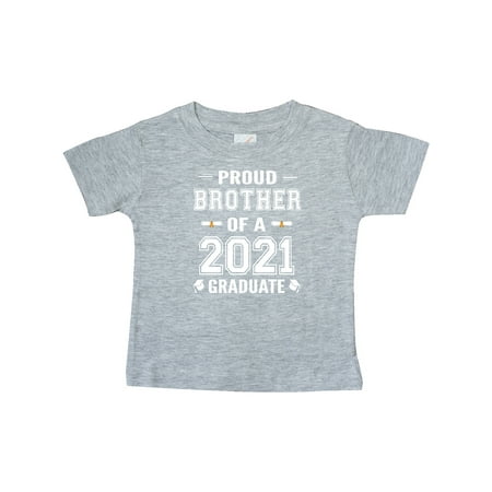

Inktastic Class Of 2021 Proud Brother of a Graduate Gift Baby Boy T-Shirt