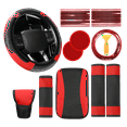 thumbnail image 2 of Car 30pc Interior Decoration Kit, All-In-One Trim Set (Steering/Gear/Handbrake + Vent Strips) （A）, 2 of 7