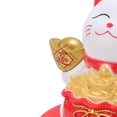 thumbnail image 4 of NFTIGB Feng Shui Lucky Cat Solar Powered Waving Maneki Neko Fortune Decoration Statue for Home Office Shop Car Interior Dashboard White Color (2.36 in / 6 cm), 4 of 5