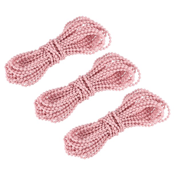 Persianas Cuenta Cadena Cordón, 10 Yardas 3uds Romana Vertical Rodillo Sombras para Ventana Cortina Persiana Repuesto Parte, Rosa Unique Bargains persianas enrollables para tratamiento de ventanas