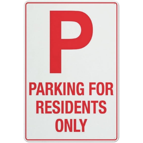 Parking For Residents Only Sign, 12 X 8 Inches Rust Free Aluminum Metal Sign, Weather Resistant Durable In Easy To Mount