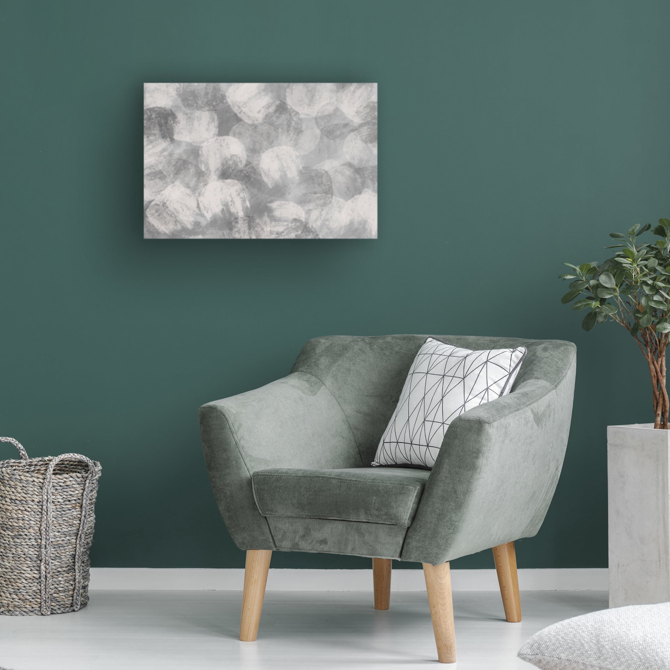 Canvas Wall Art - Treechild 'Grey Thick Strokes Pattern' Wall Art for Living Room, Bedroom, or Office D?cor by Trademark Fine Art - 19 x 12 Inches