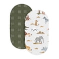 thumbnail image 3 of Sweet Jojo Designs Jungle Multicolor Baby Bassinet Fitted Sheets 2 Piece Set, 3 of 6