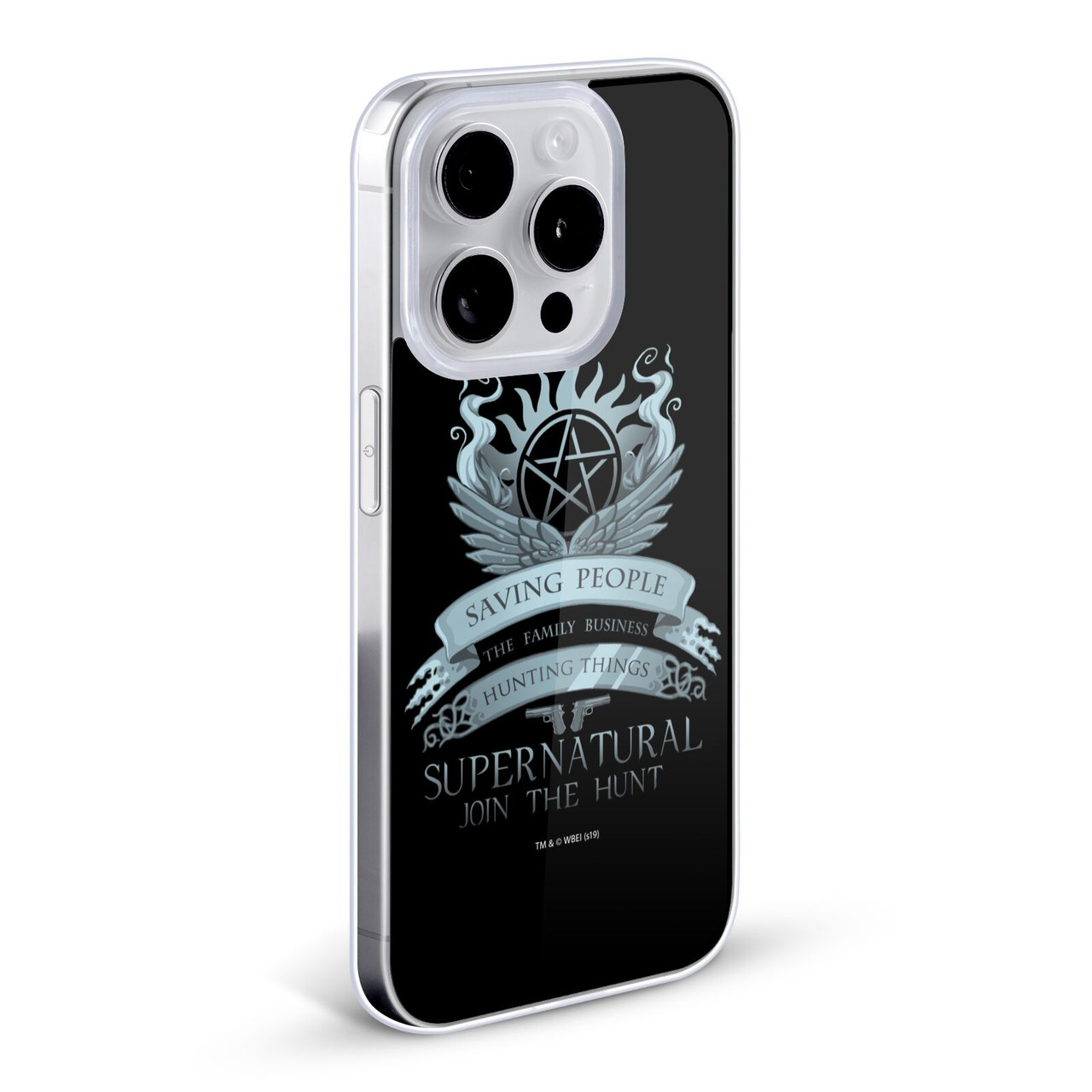Head Case Designs Supernatural Vectors Saving People Logo Soft Gel Case for Apple iPhone 15