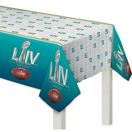 2020 Super Bowl LIV 54 Football 54" x 96" Rectangle Plastic Party Tablecover