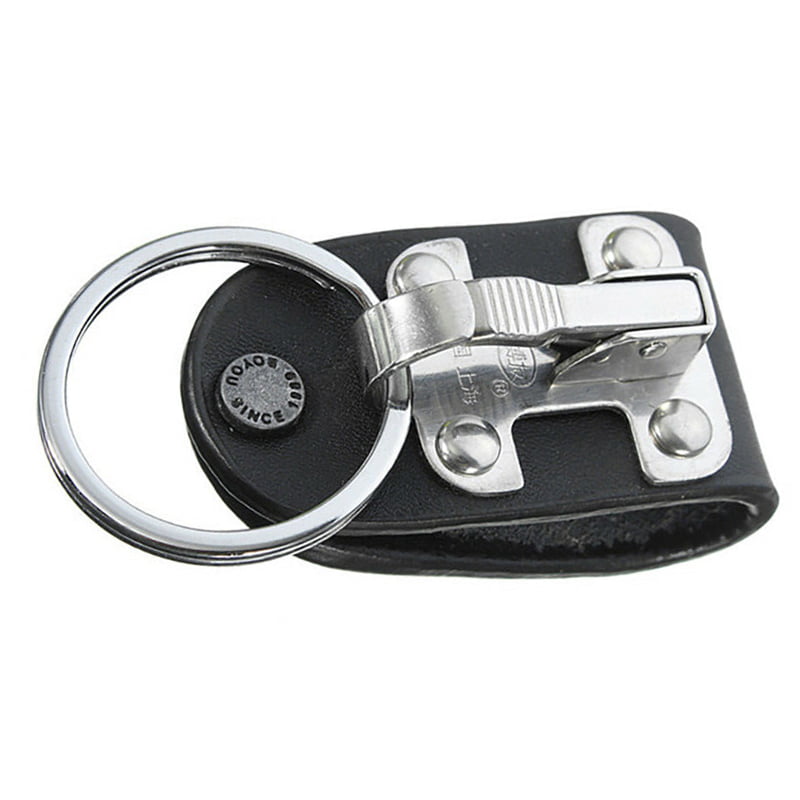 Stainless Steel Quick Release Detachable Belt Keychain Clip Ring Holder Keyring 